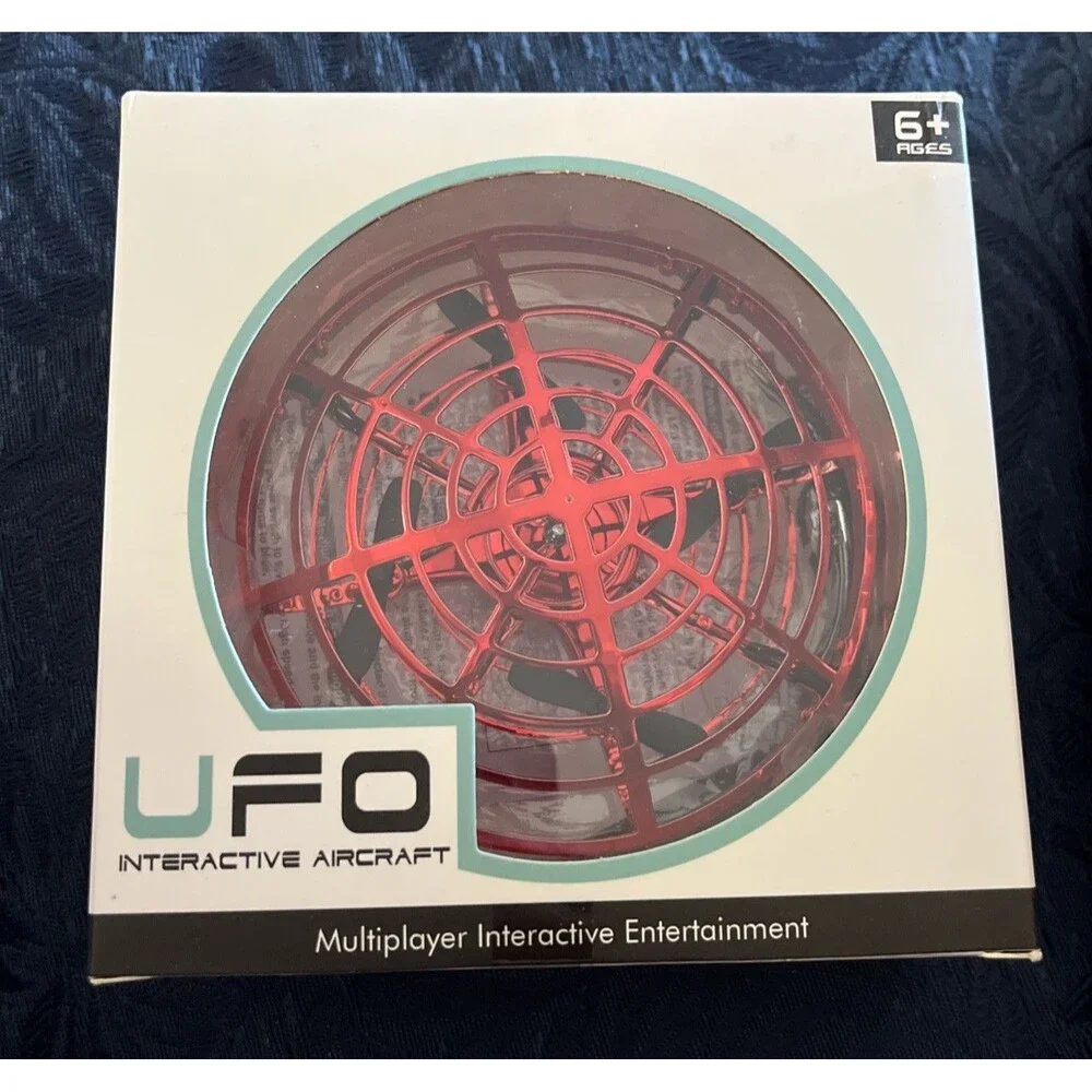 ufo led Interactive drone toy with charging For Indoor Fun New And Unopened! Red